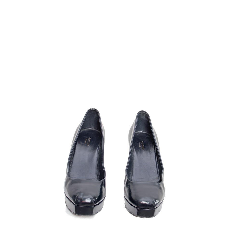 VTG Gucci Black Leather Platform‎ Pumps Heels – Size EU 37.5/US 7.5 - Picture 2 of 11